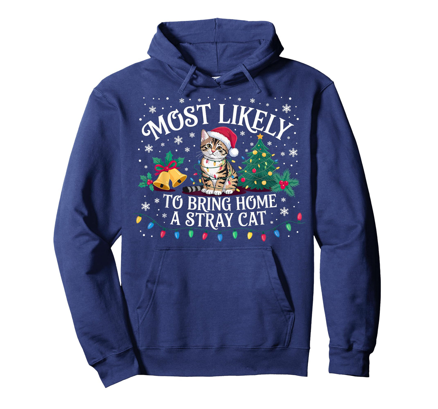 Most Likely to Bring Home A Stray Cat Christmas T-Shirt