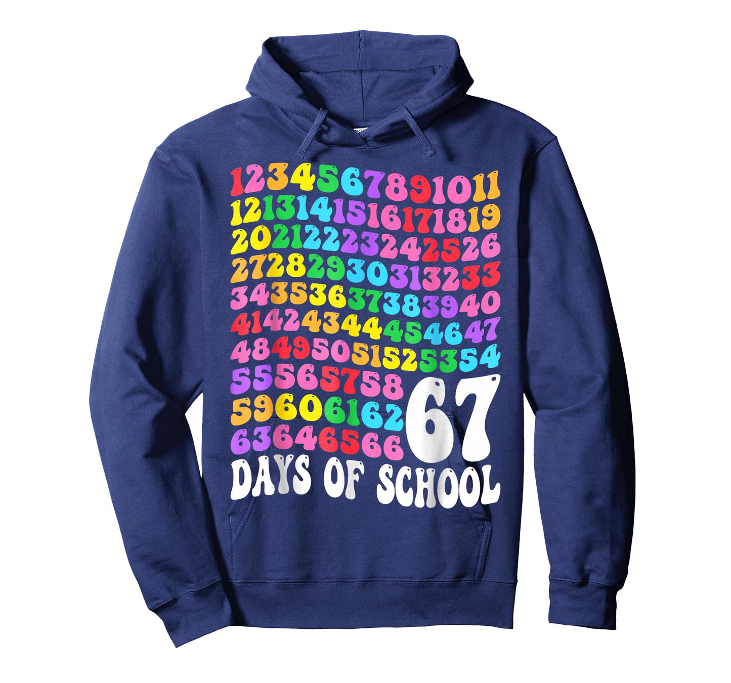 67th Day of School Teacher Kids 67 Days Math Numbers Funny T-Shirt