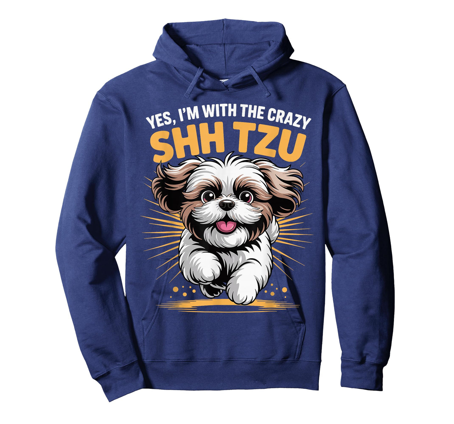 Funny Cute Pet Dog Breed Yes I'm with The Crazy Shih Tzu T-Shirt