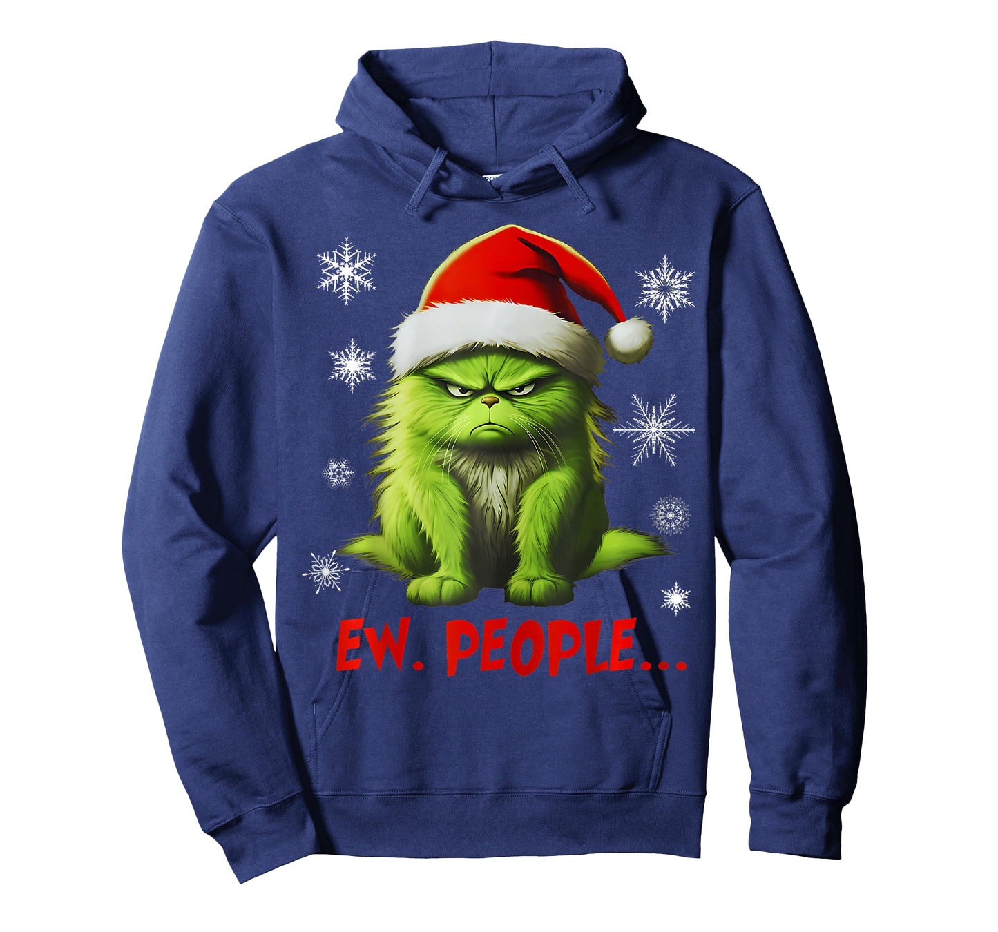 Funny Christmas Cat Ew People Meowy Cat Lovers Men Women Kid T-Shirt