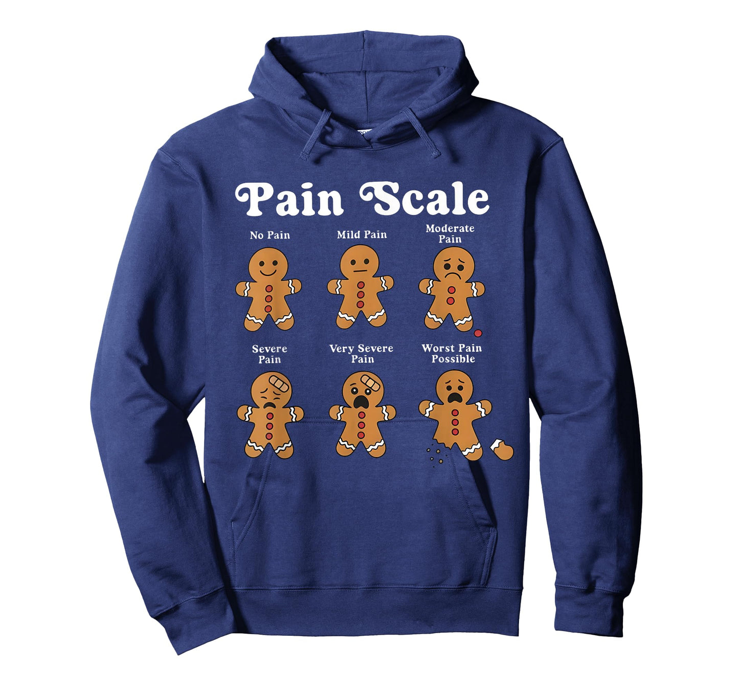 Pain Scale no Pain mild Pain Christmas Nurse Gingerbread T-Shirt