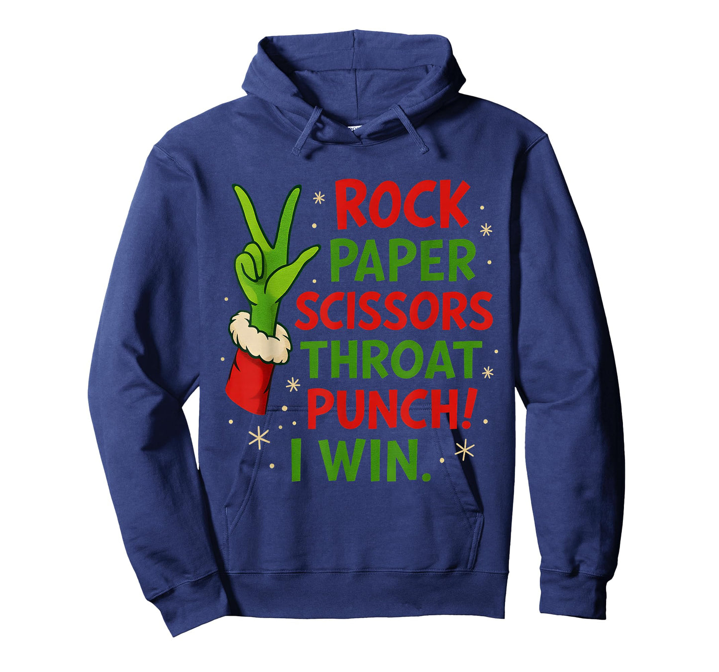 Funny Christmas Rock Paper Scissors Throat Punch T-Shirt