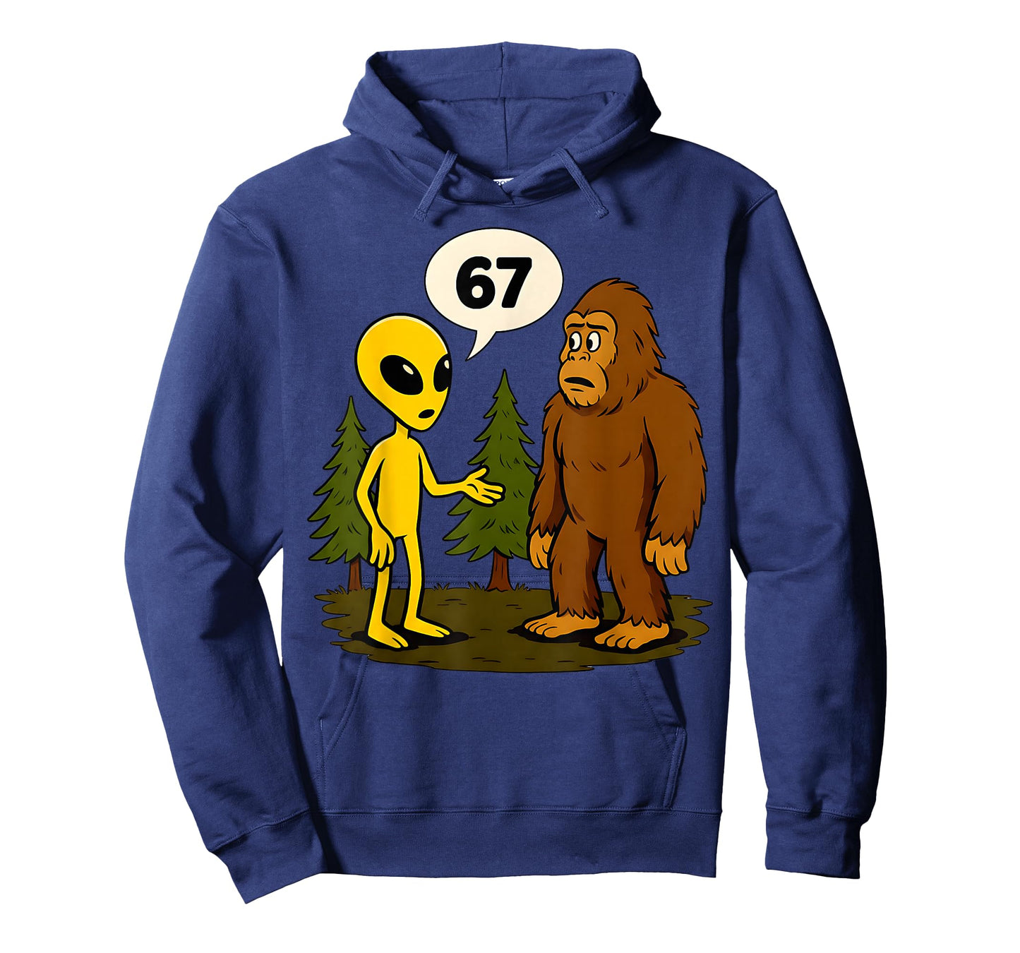 67 Funny Six Seven Gen Alpha Slang Bigfoot T-Shirt