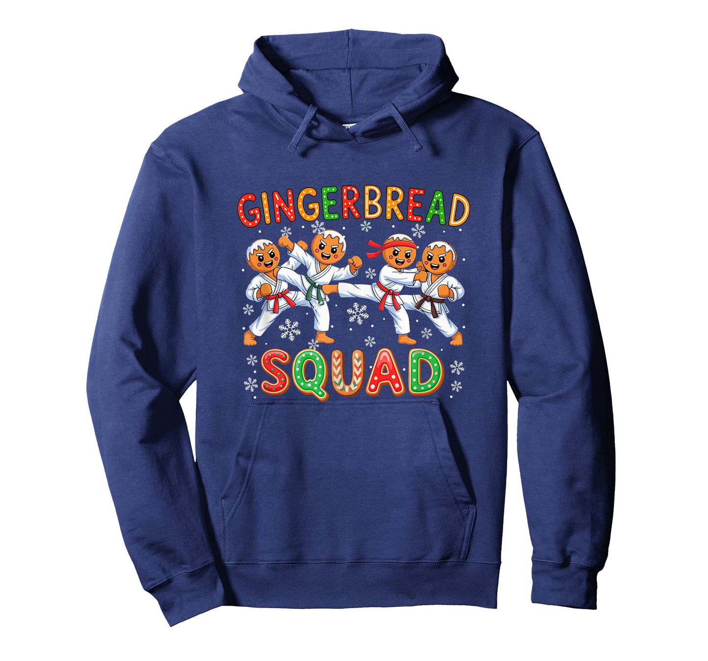 Gingerbread Squad Christmas Karate Lover Funny Baker T-Shirt