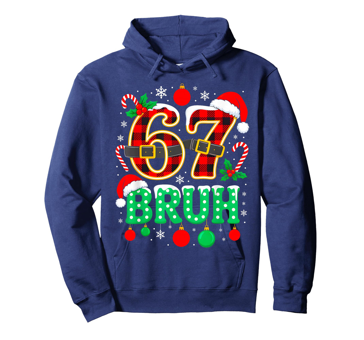 Funny 67 Six Seven Bruh Meme Christmas Pajama Family Holiday T-Shirt