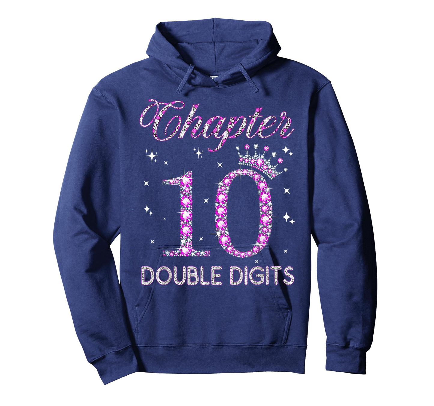 Chapter 10 Double Digits Pink Crown 10th Birthday Girl T-Shirt