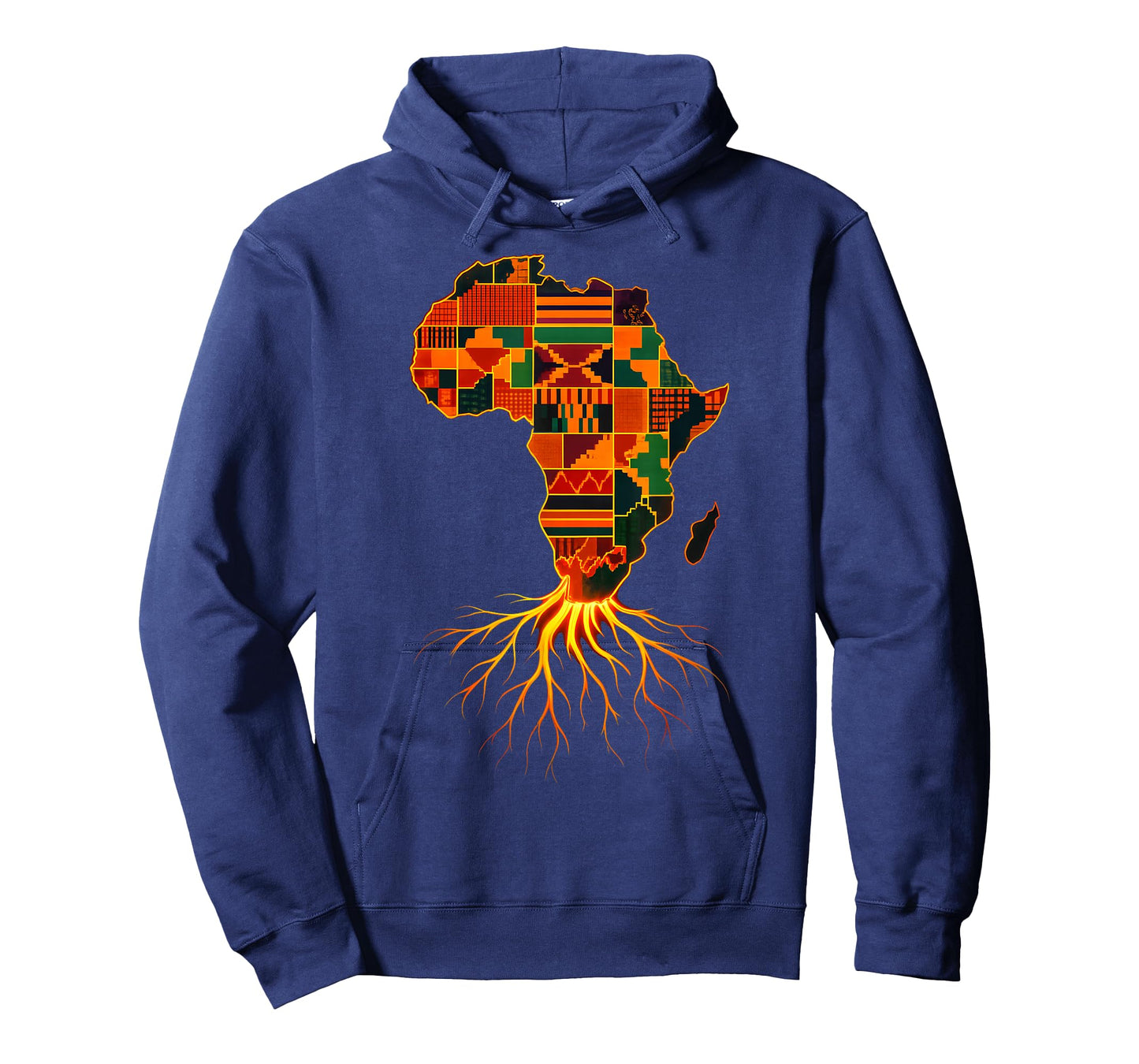 Africa Cool African Roots Map Traditional Kente Cloth T-Shirt