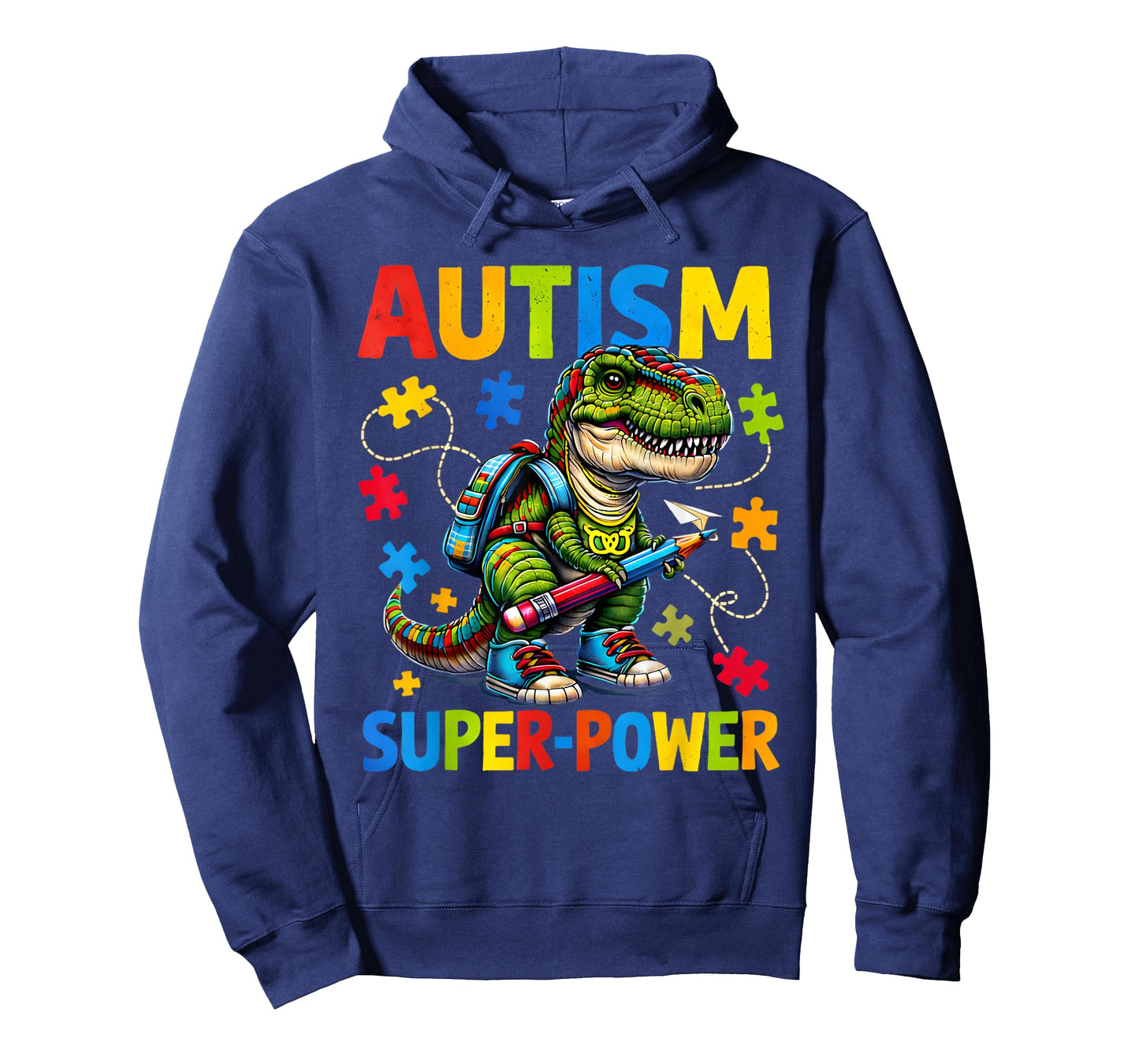 Autism is My Superpower Dino T Rex Puzzle T-Shirt