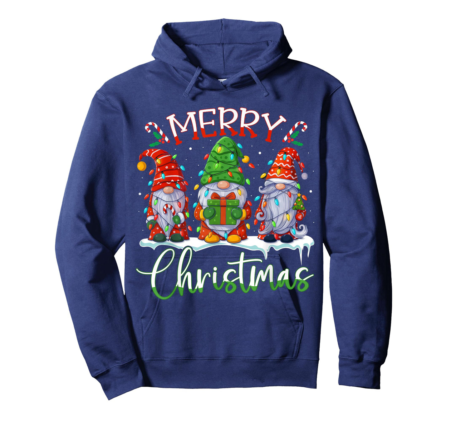 Cute Gnomes Merry Christmas Light Family Gnome Xmas Matching T-Shirt