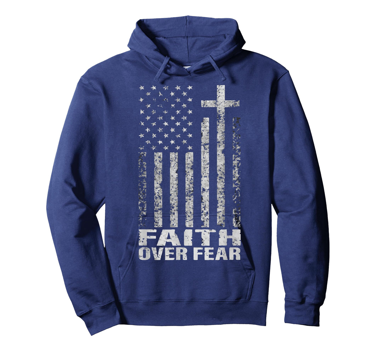 America Pride US Flag Faith Over Fear Christian Bible Prayer T-Shirt