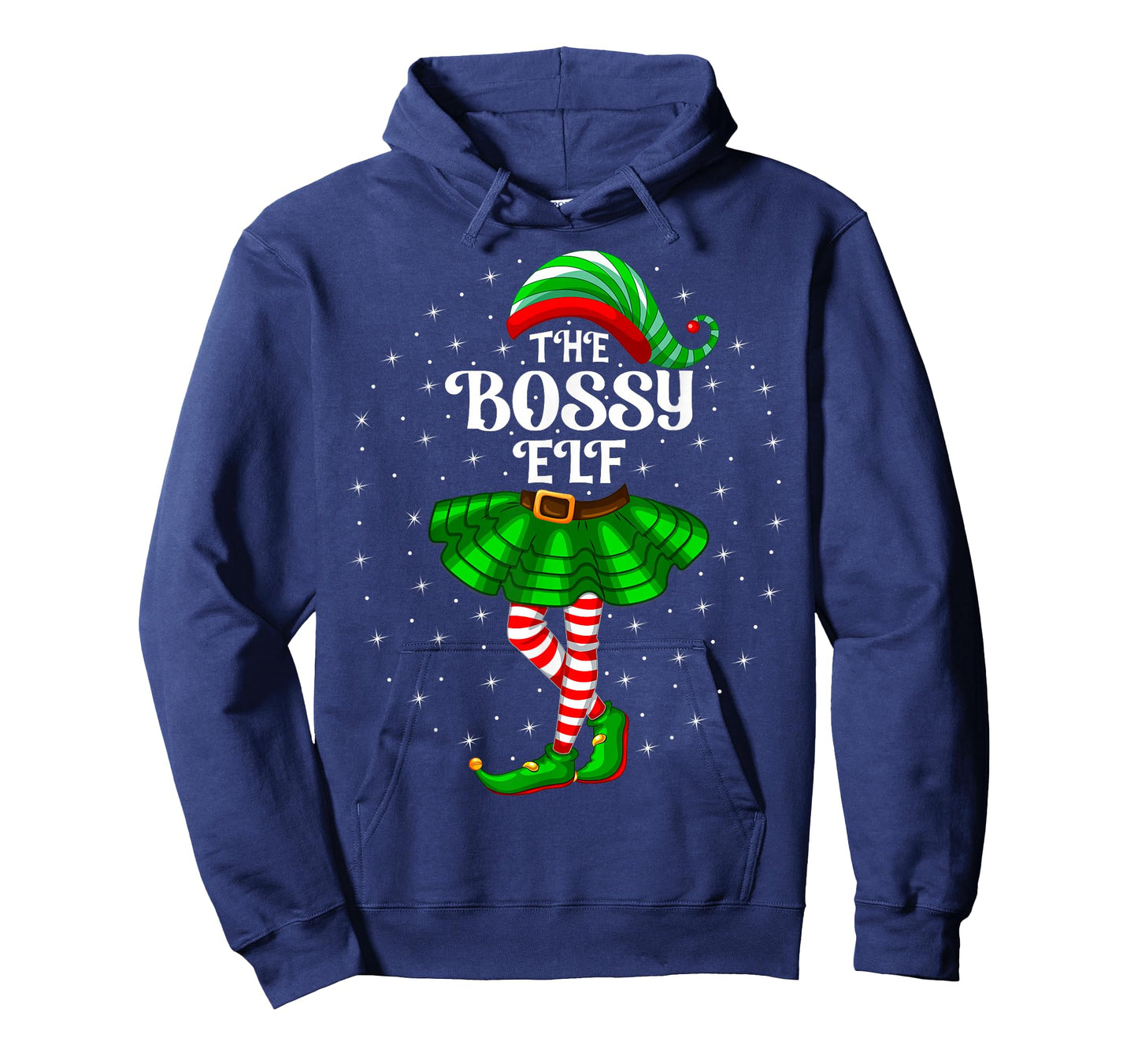 Bossy Elf Christmas Family Matching Women Girls Bossy Xmas T-Shirt