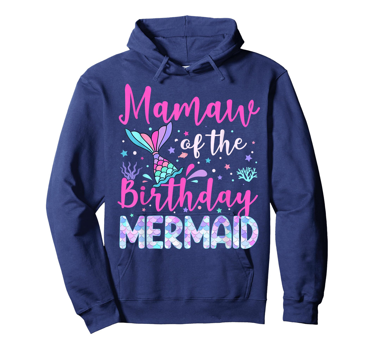 Mamaw of The Birthday Mermaid Family Mamaw T-Shirt