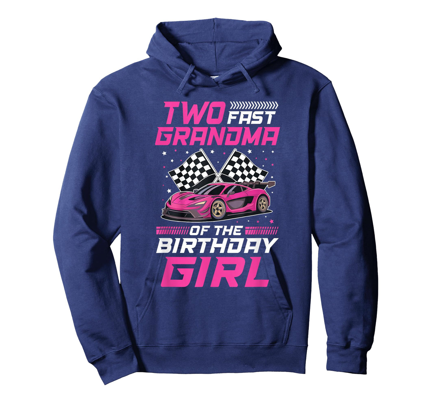 Two Fast Grandma of The Birthday Girl Racing Family Pit Crew T-Shirt