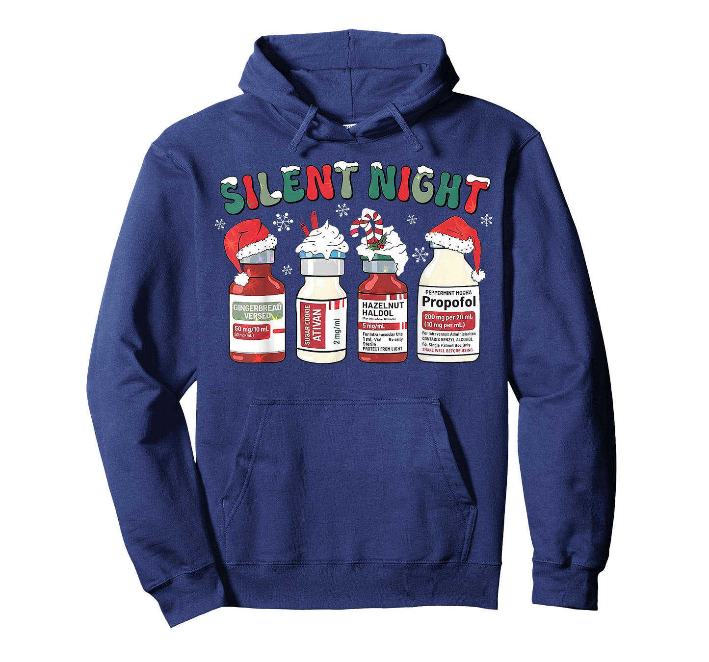 Retro Propofol Silent Night ICU Nurses Funny Merry Christmas T-Shirt