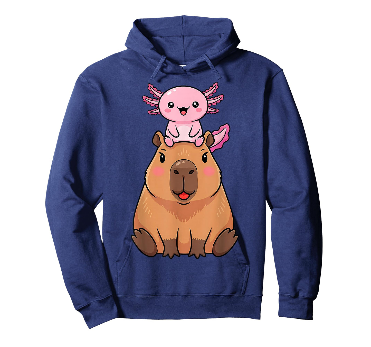 Funny Capybara Axolotl Kawaii Kids Boys Girls Animal Lover T-Shirt