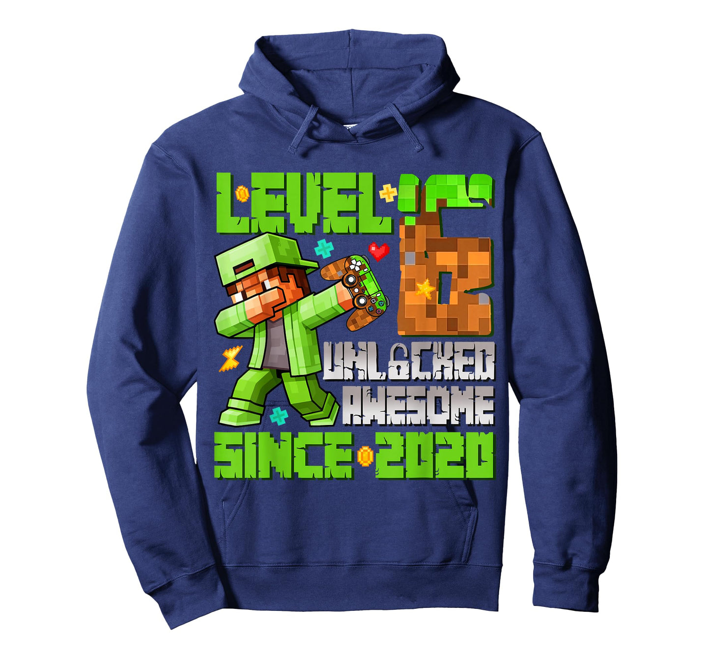 Level 6 Unlocked Awesome Since 2020 6th Birthday Game Boys T-Shirt