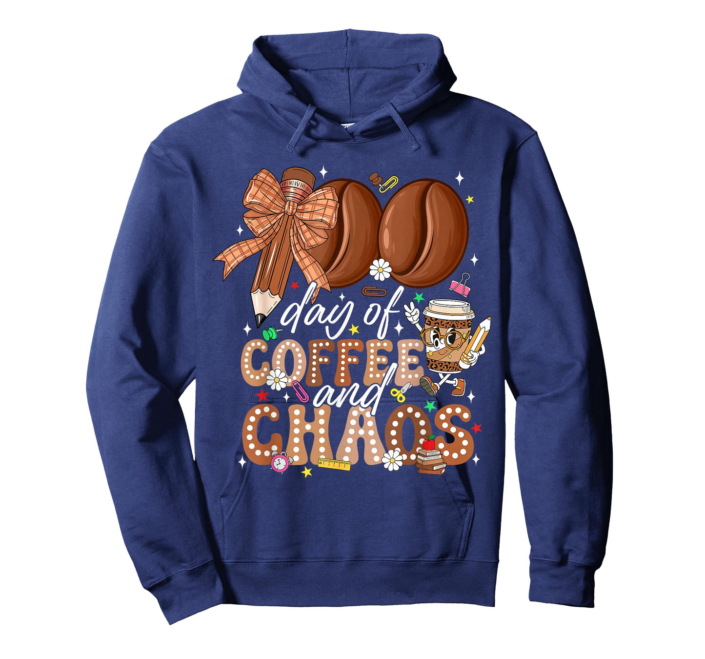 100 Days of Coffee and Chaos 100th Day of School Teacher Kid T-Shirt