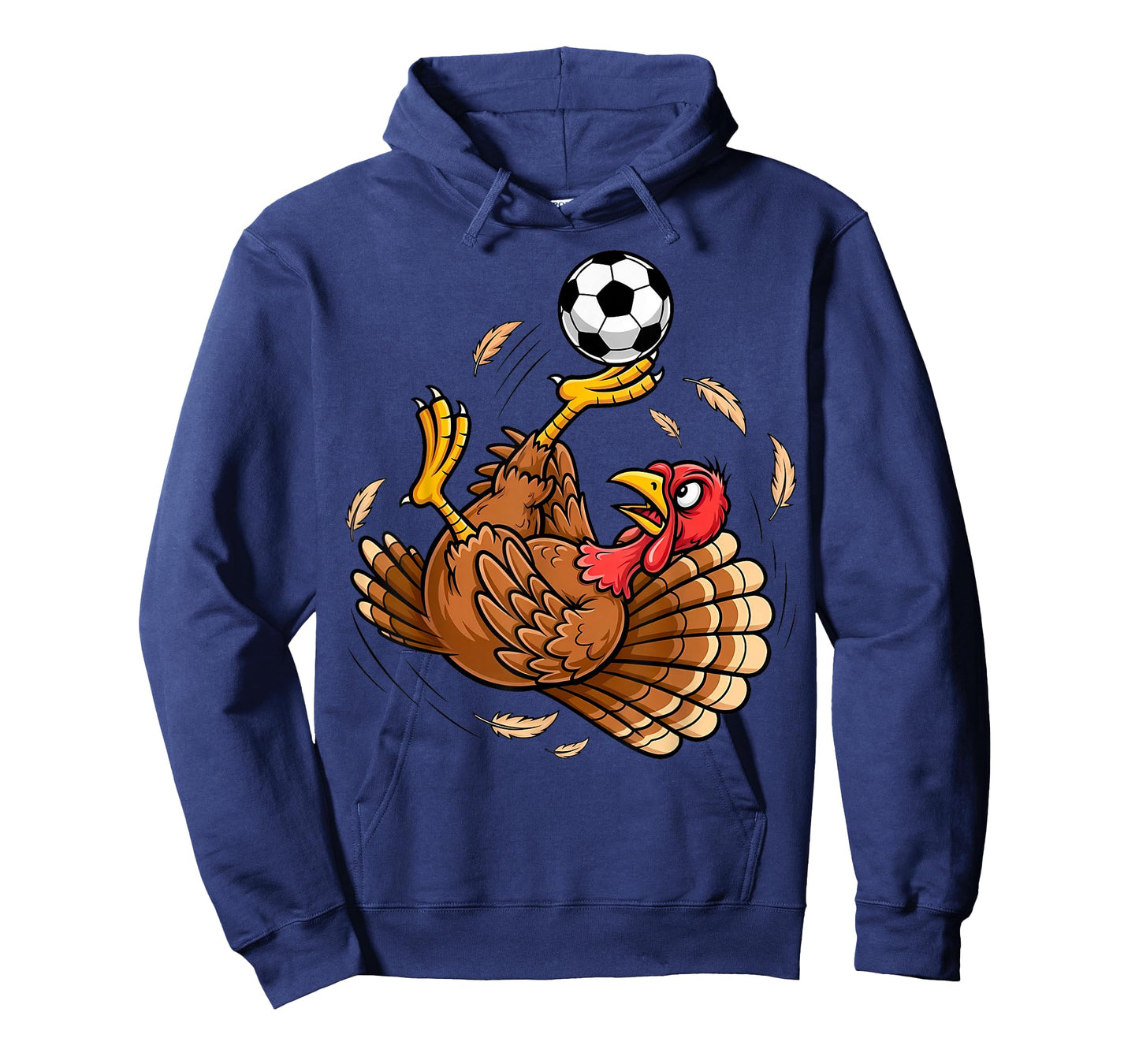 Funny Turkey Bicycle Kick Soccer Thanksgiving Boys Girls T-Shirt