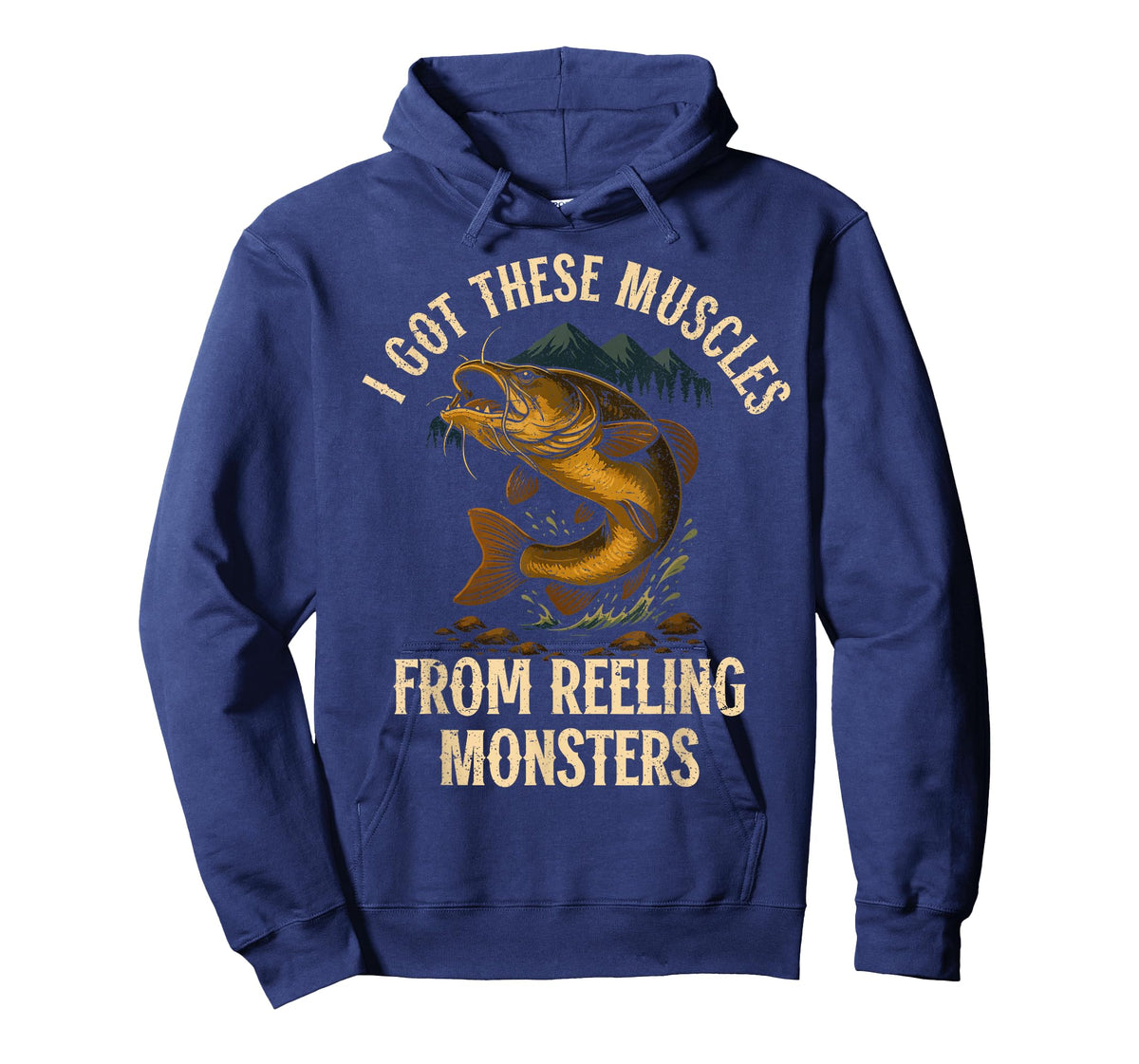 Trophy Flathead Reeling Monsters Funny Catfish cat Fishing T-Shirt