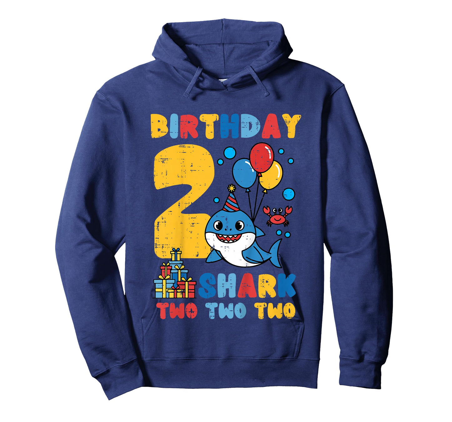 Kids Birthday 2 Shark Two Two Two 2nd Bday Boys Girls Kid Toddler T-Shirt