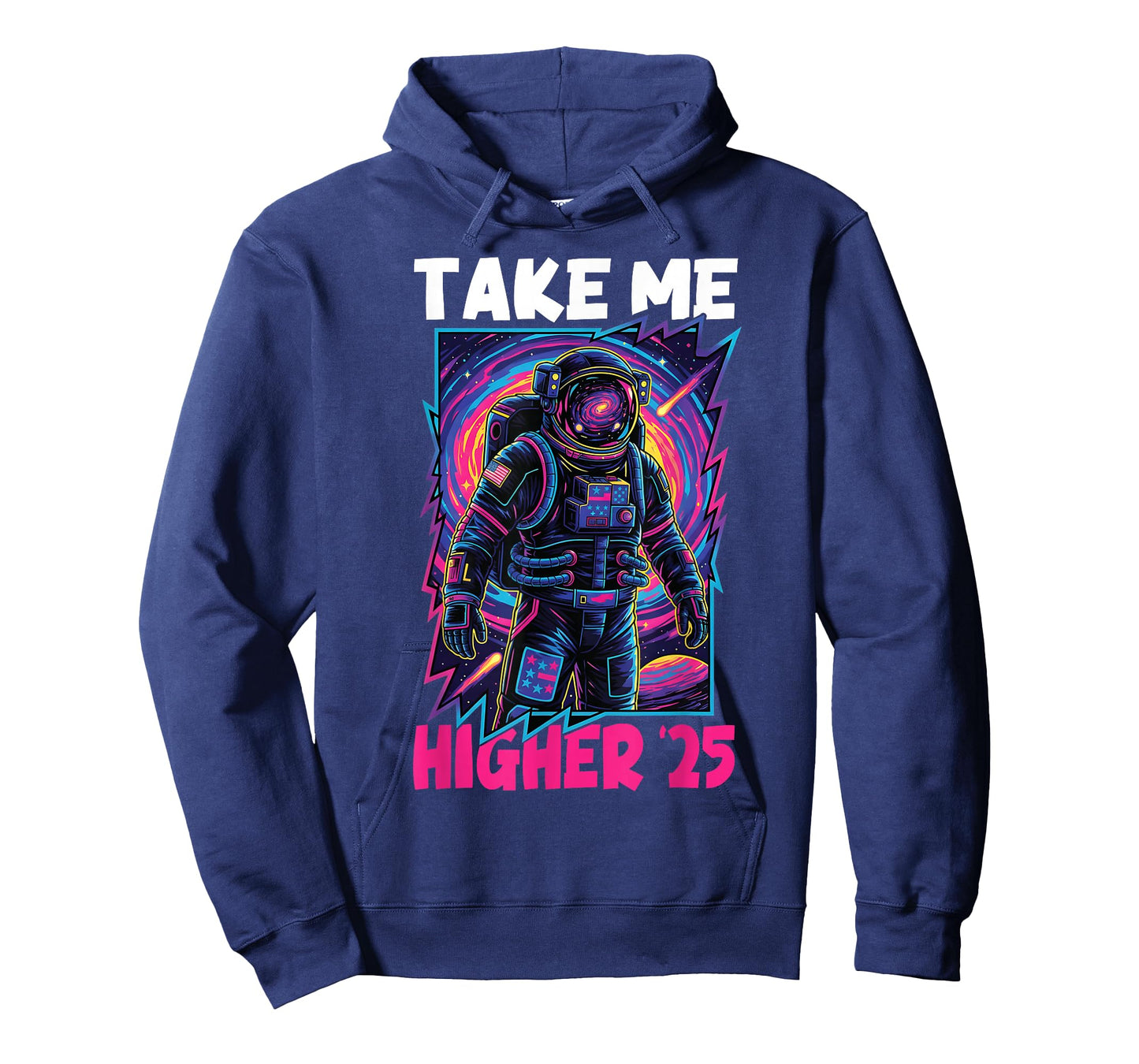 Take Me Higher ’25 Astronaut Moon American Flag Space T-Shirt
