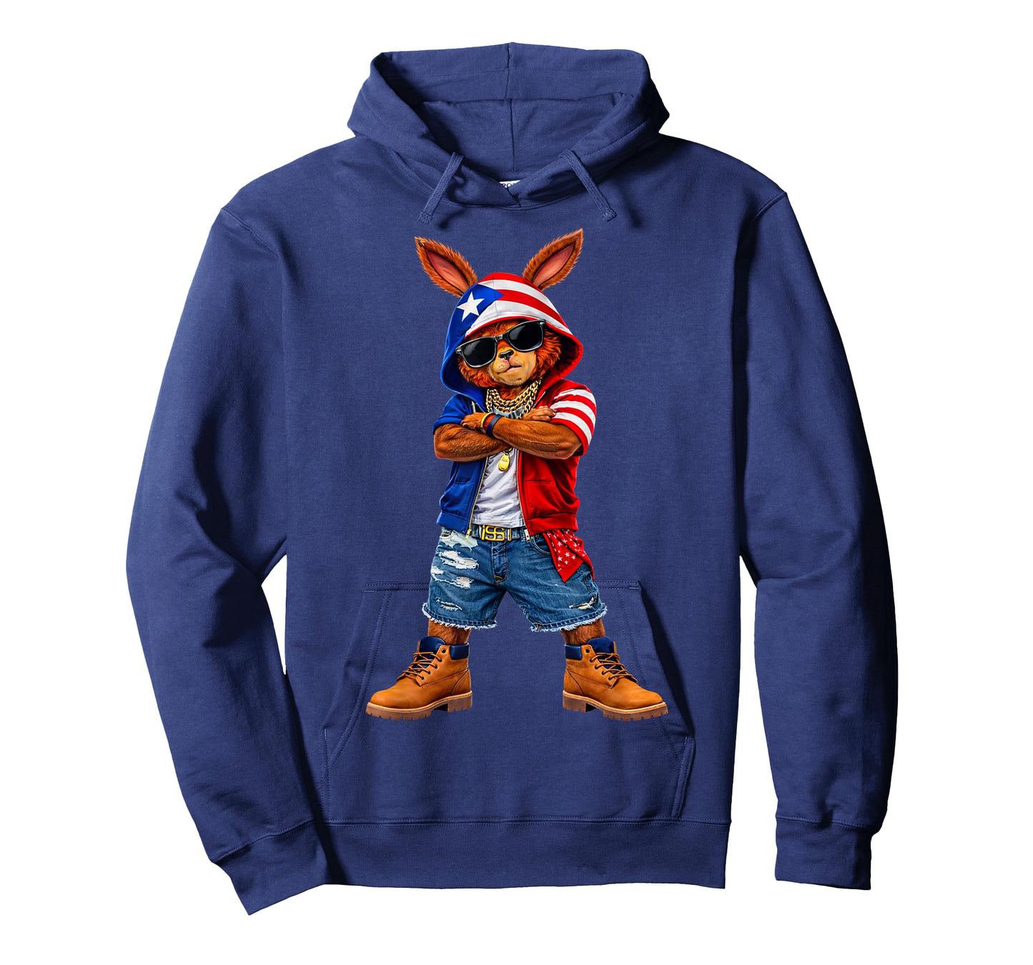 Cool Bunny Puerto Rican Flag Hoodie Gifts for Men Women Kids T-Shirt