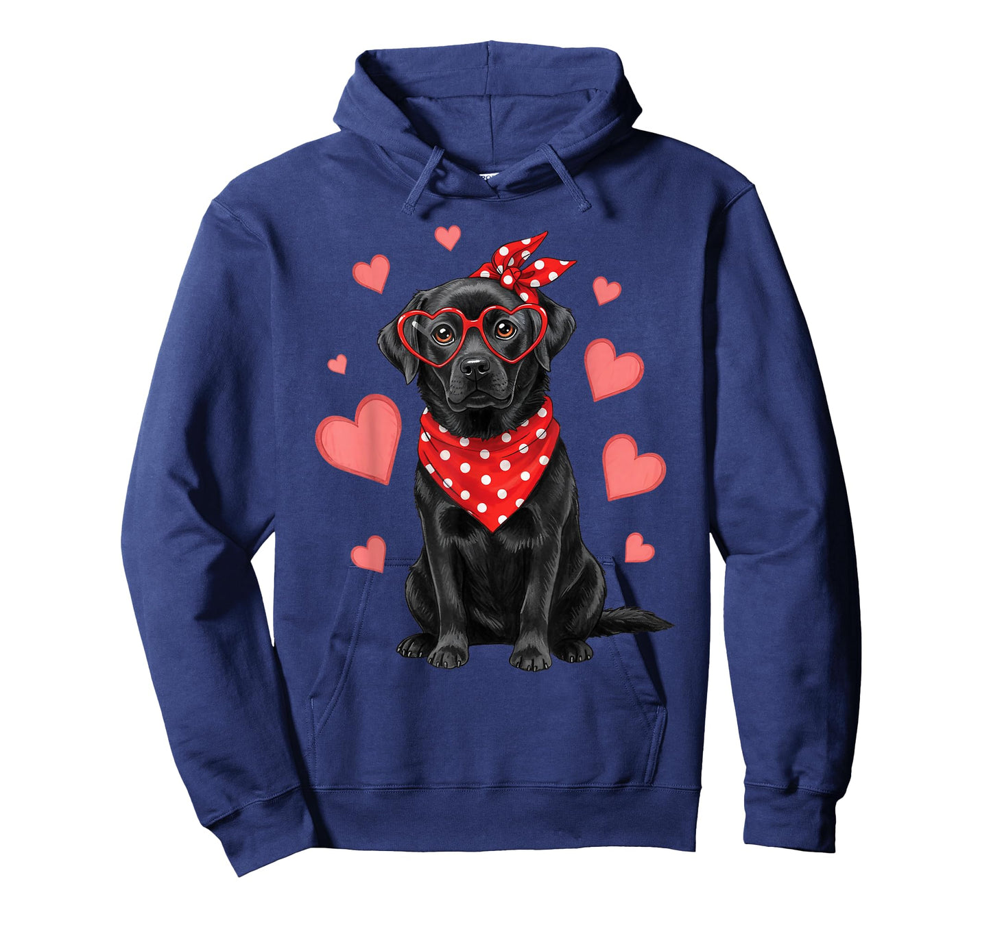 Labrador Dog Valentines Day Cute Heart Glasses Dog Lover T-Shirt