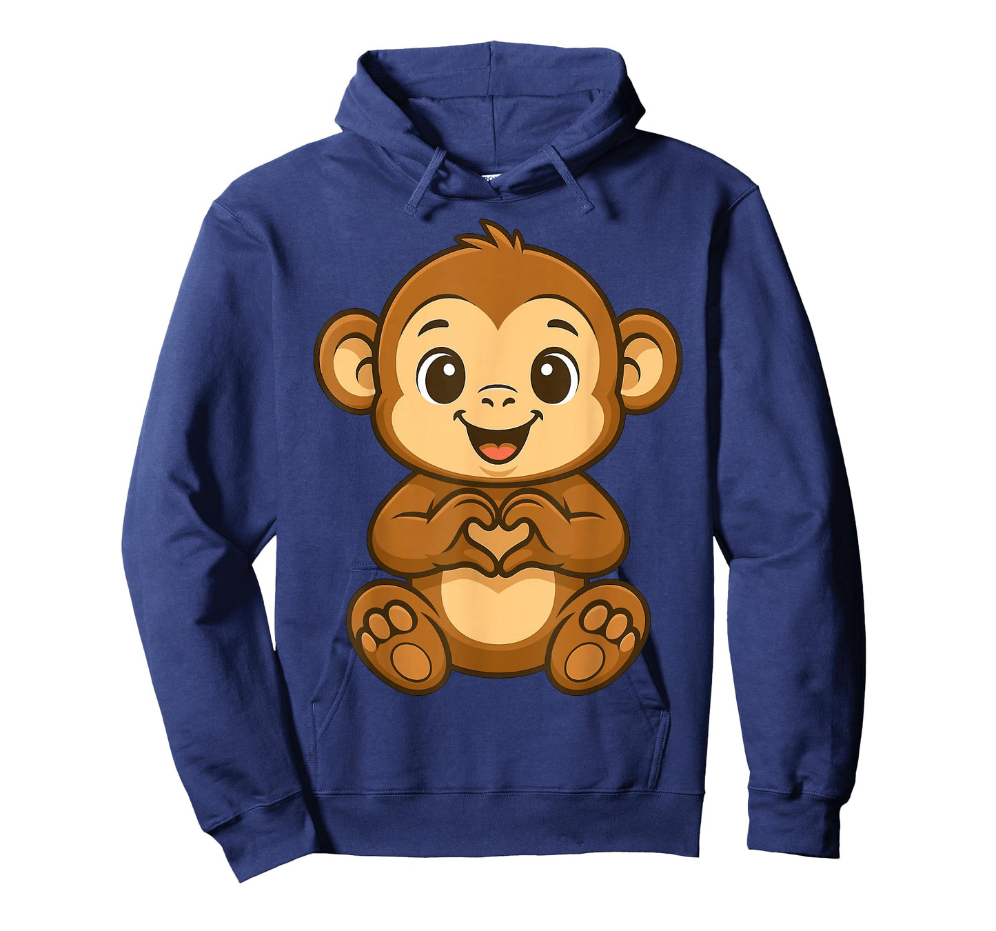 Monkey Doing Heart with Hands Valentines Day T-Shirt
