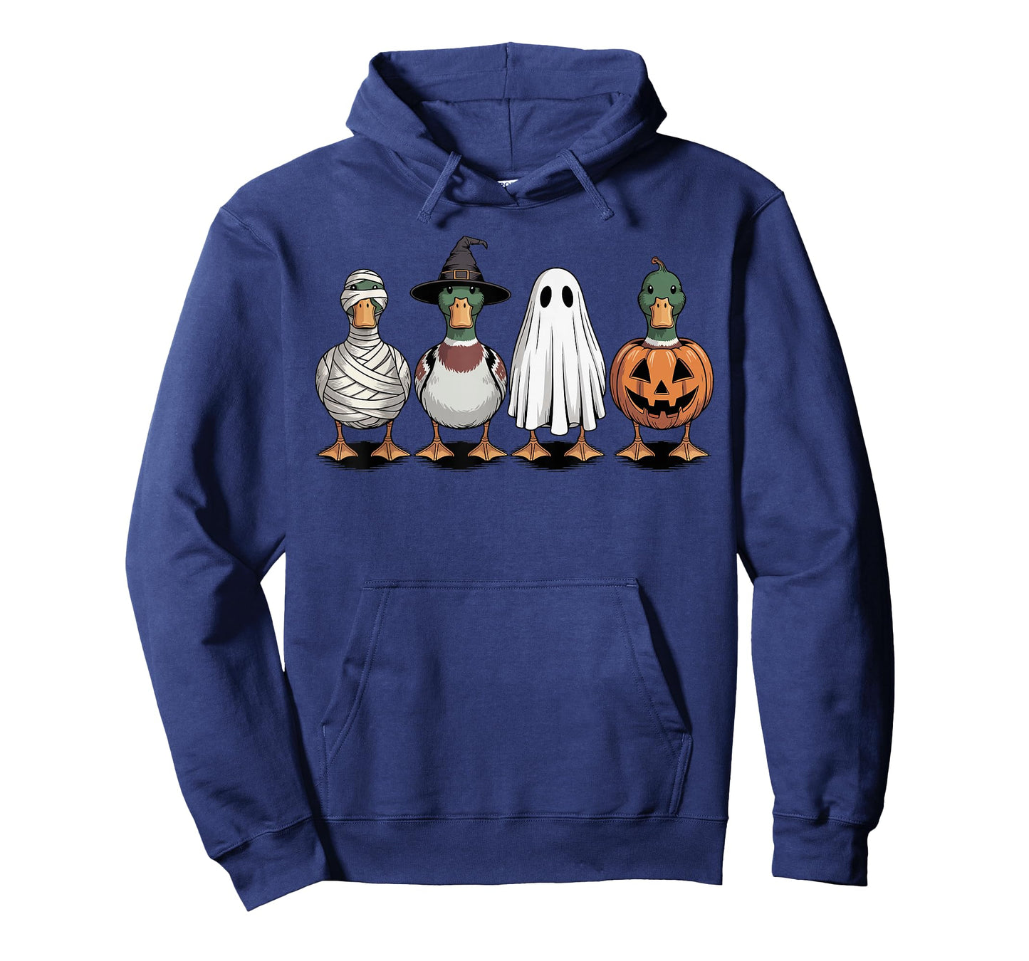 Spooky Ghost Mallard Duck Pumpkin Halloween Skeleton T-Shirt