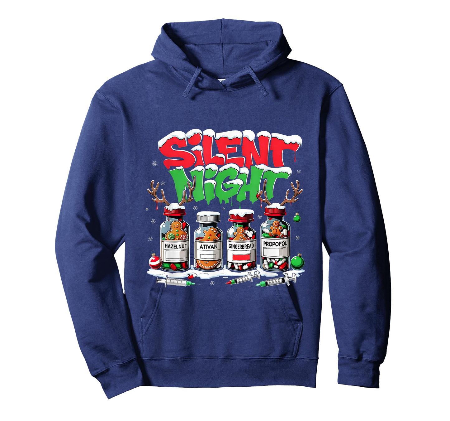 Silent Night Funny RN ER Nurse Christmas Medical Squad T-Shirt