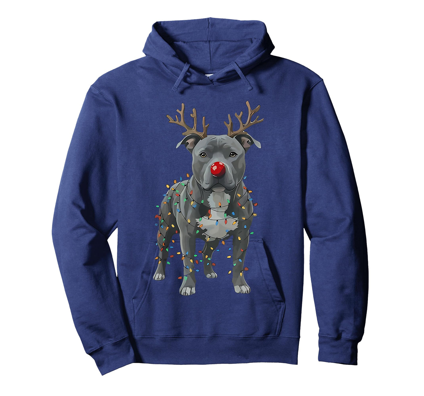 Christmas Pitbull Reindeer T-Shirt