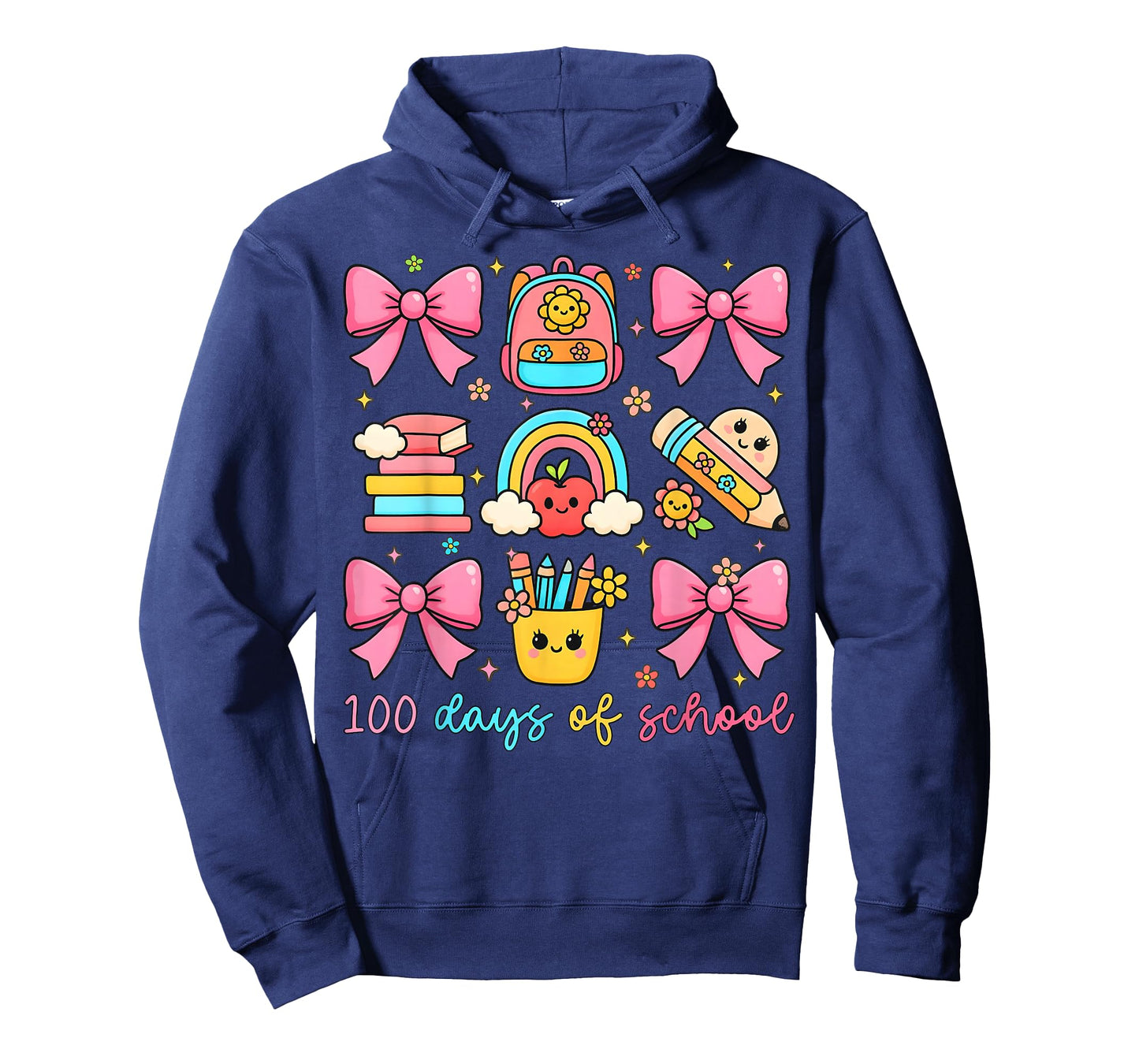 Coquette Bow 100th Day of School 100 Days Teacher Girls T-Shirt