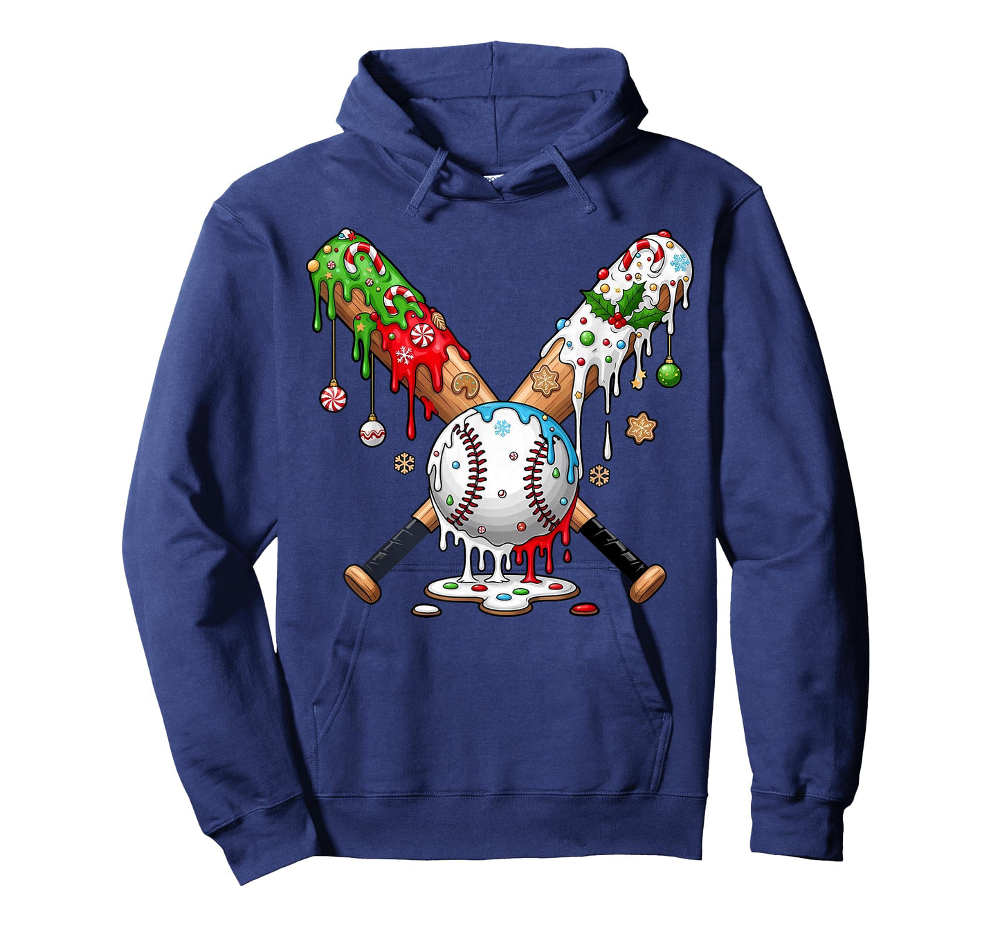 Ice Cream Drip Baseball Christmas Xmas Pajama Kids Men Boys T-Shirt