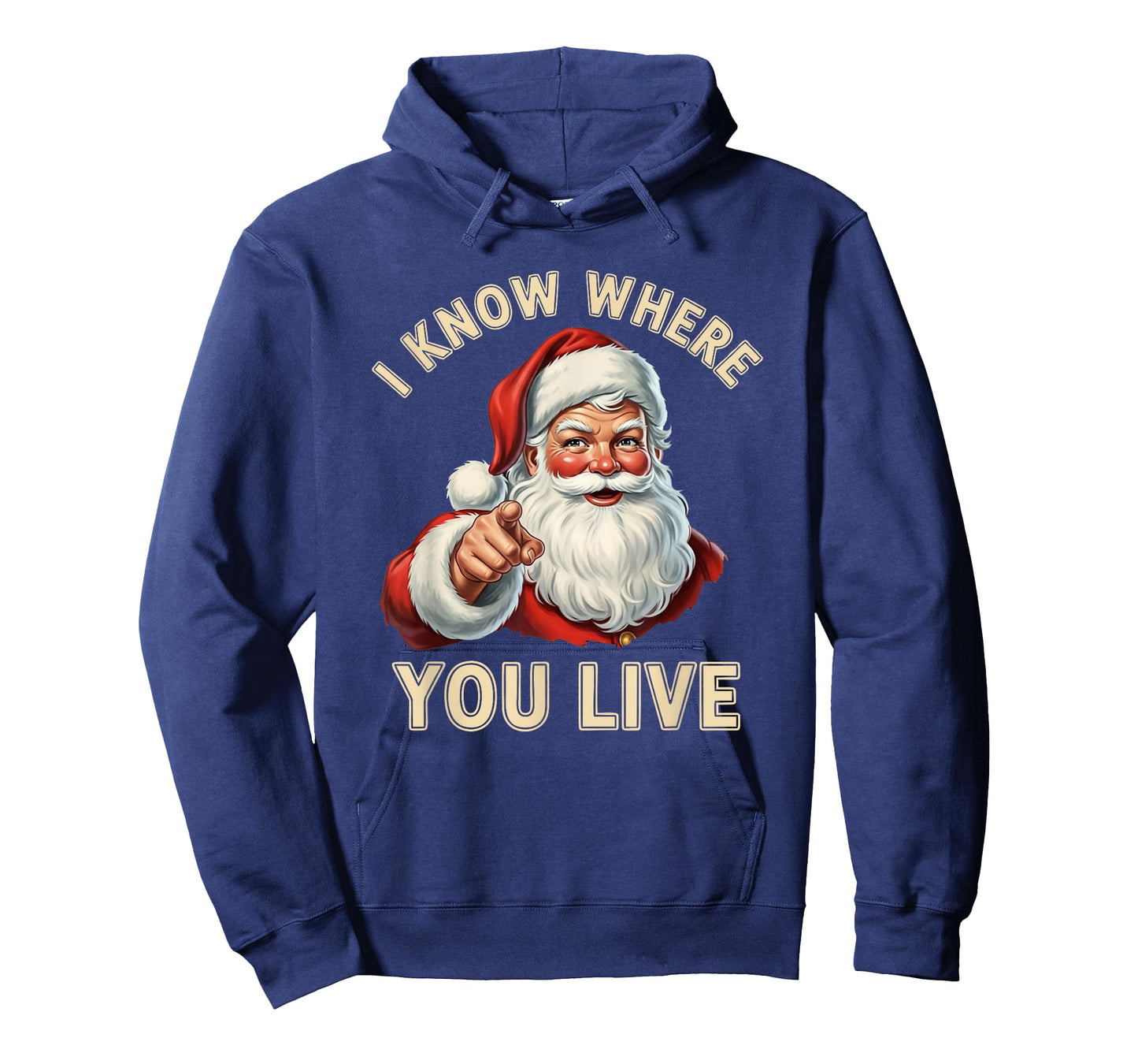 I Know Where You Live Santa Naughty and Nice Christmas Humor T-Shirt