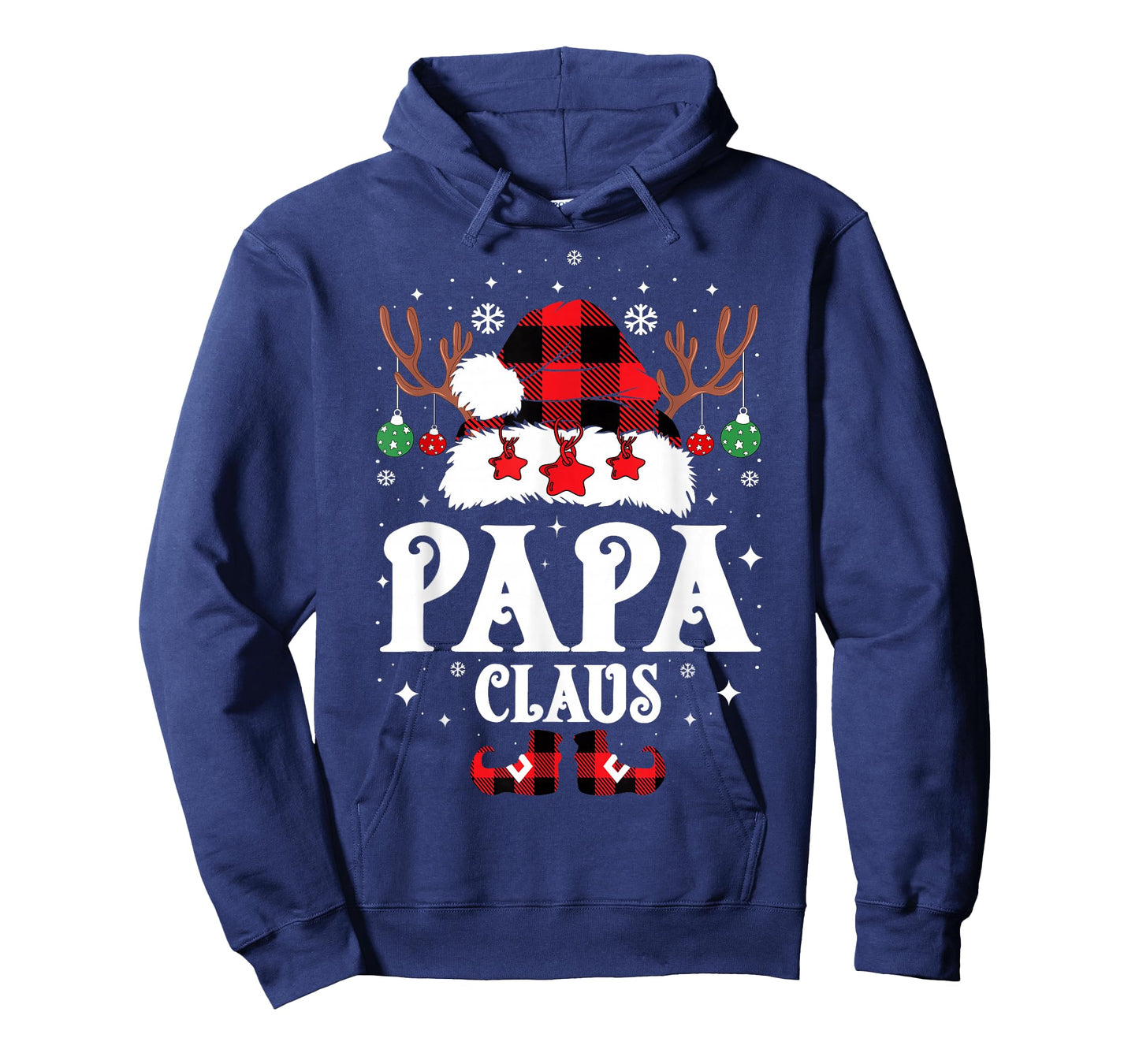 Papa Claus Christmas Lights Pajama Family Matching T-Shirt