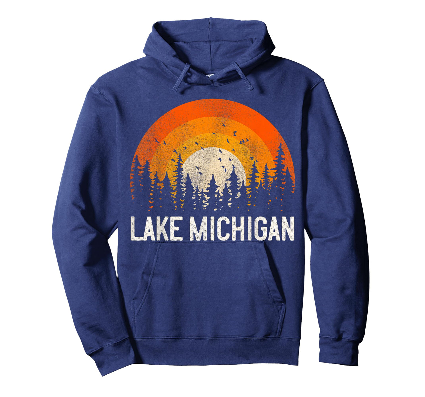 Lake Michigan - Vintage Men Women 70s 80s Graphic Cool Retro T-Shirt