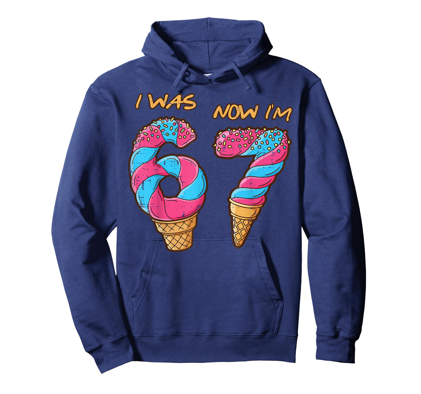 7th Birthday 6 7 Ice Cream Drip Bday Meme Youth Boys Kids T-Shirt