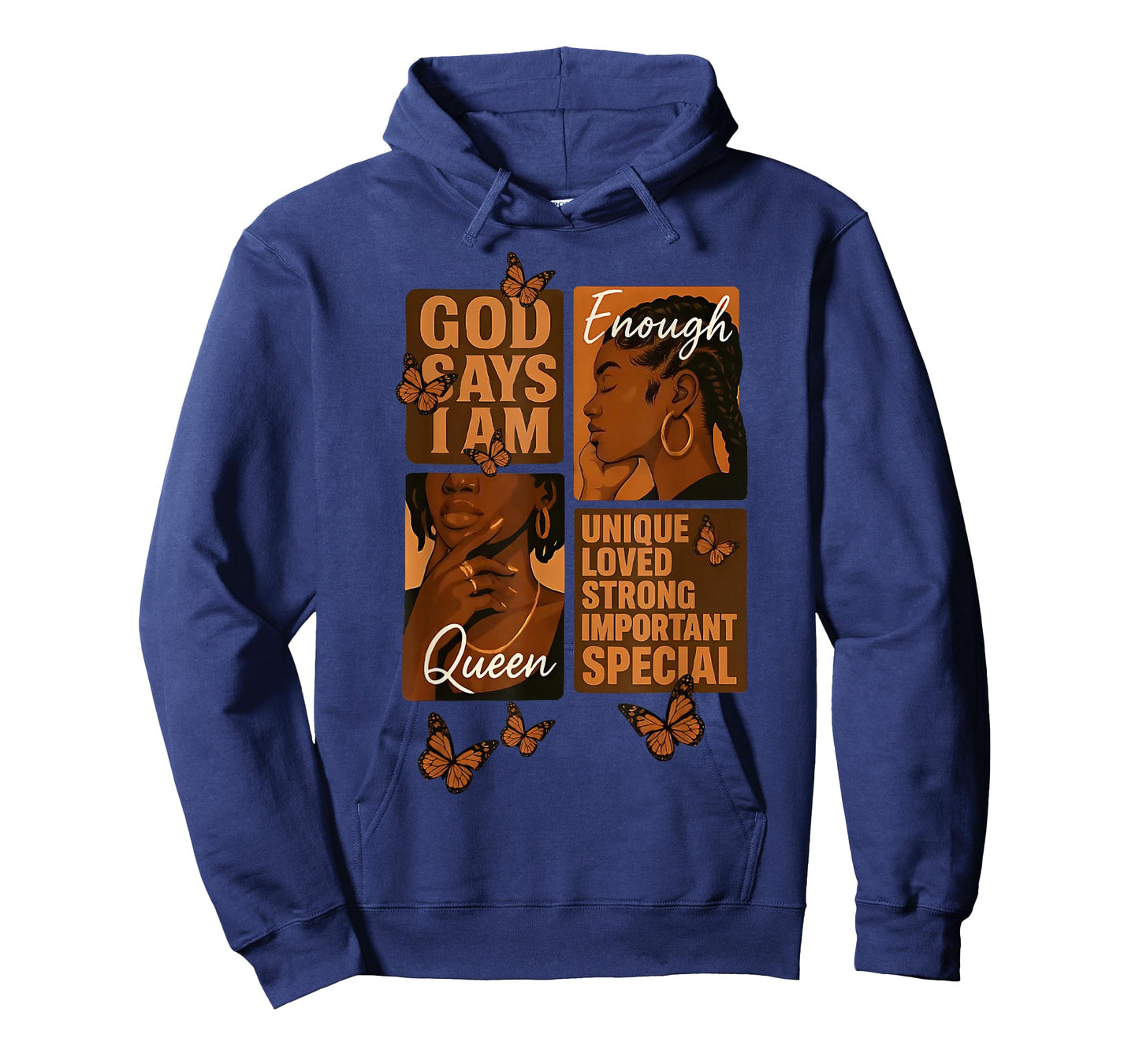 Womens Black Girl Queen God Says I Am Melanin History Month T-Shirt