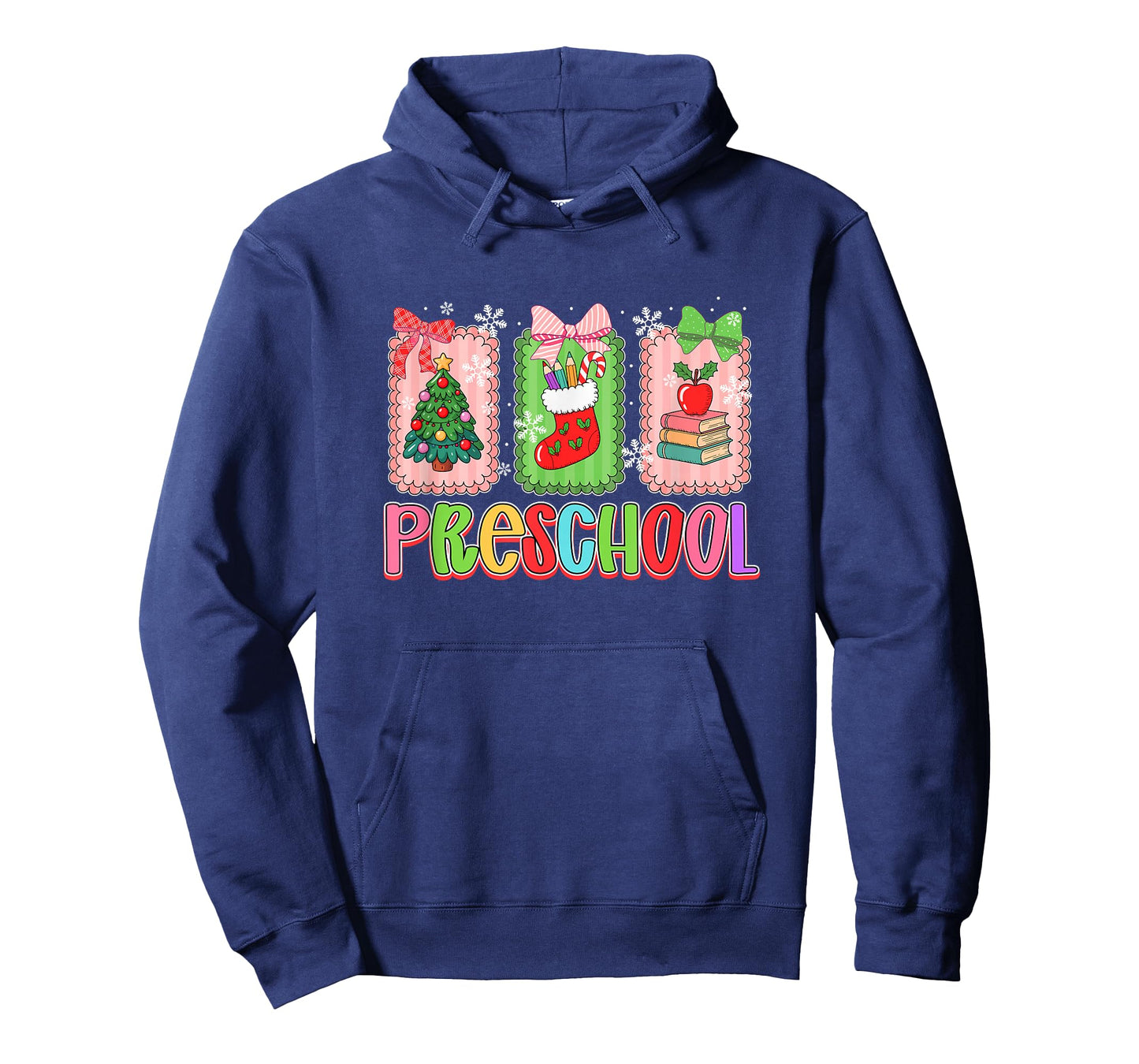 Preschool Colorful Xmas Tree Student Equipment Teacher T-Shirt