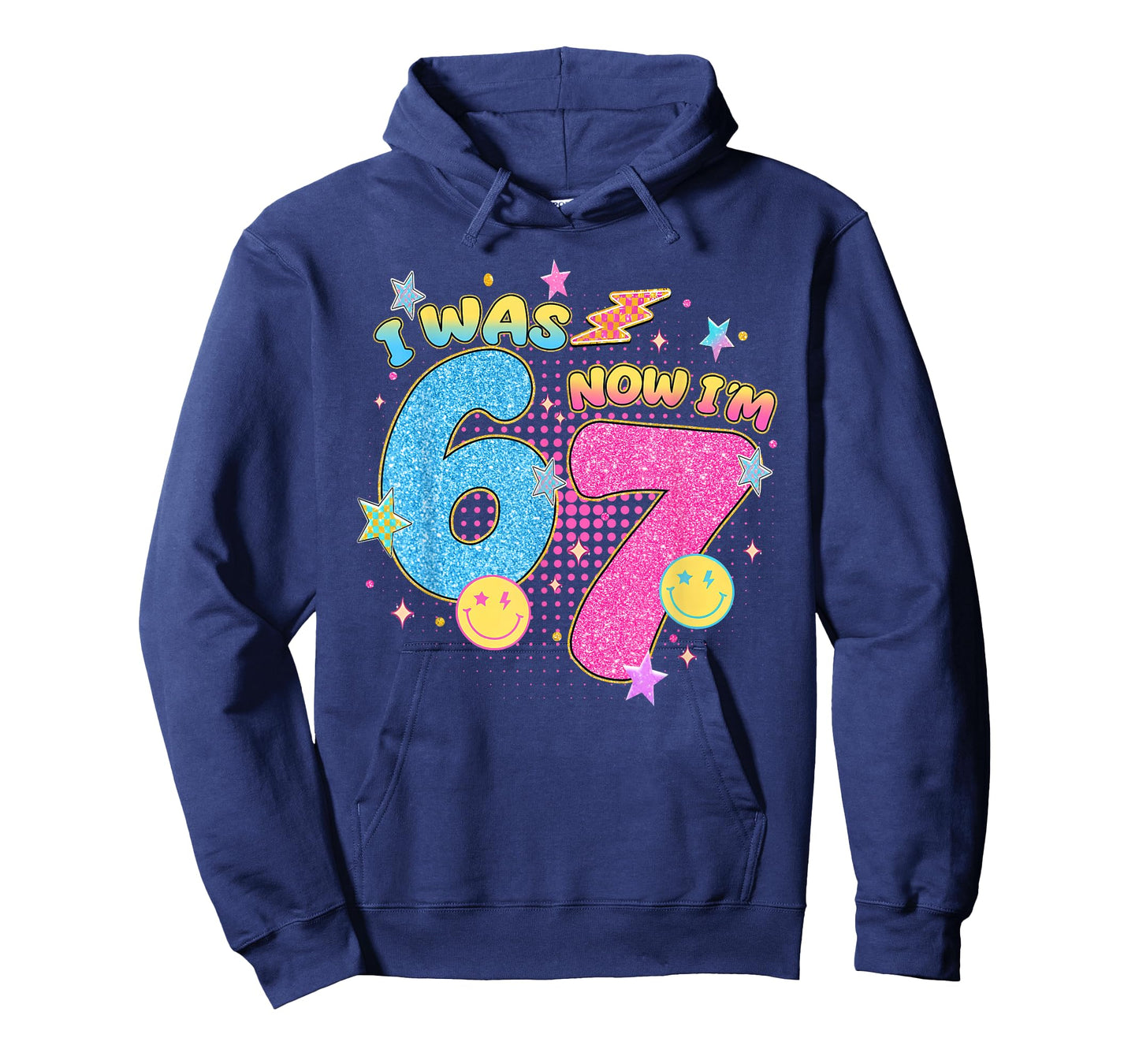 I was 6 Now I'm 7 67 Seven Year Old Birthday Girls Boys T-Shirt