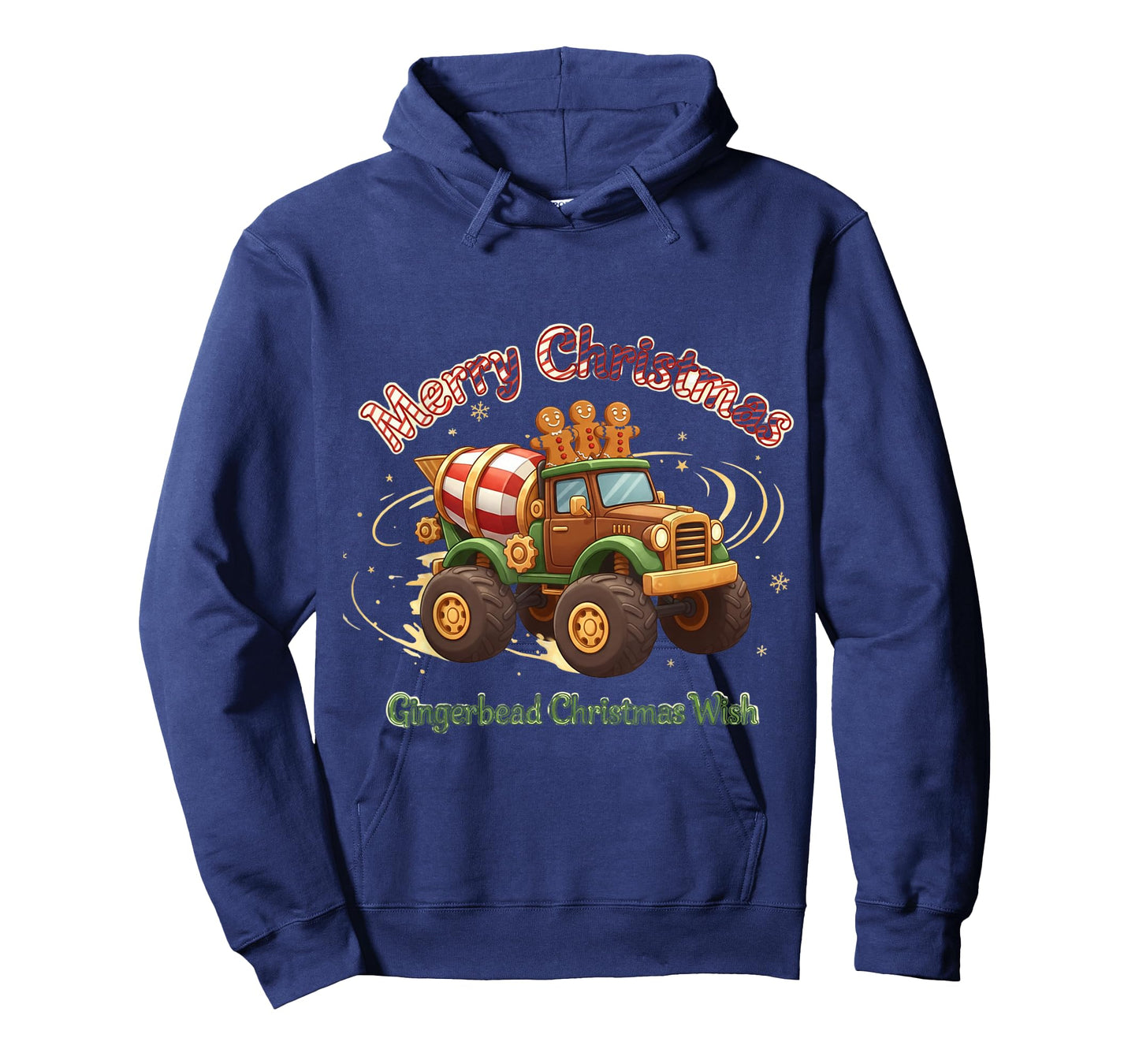 Merry Christmas Kids Gingerbread Monster Truck Holiday T-Shirt