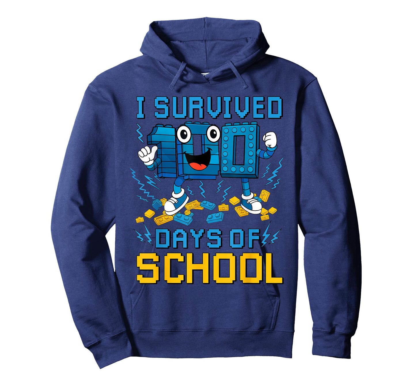 I Survived 100 Days of School Funny Brain Rot Boys Girls T-Shirt