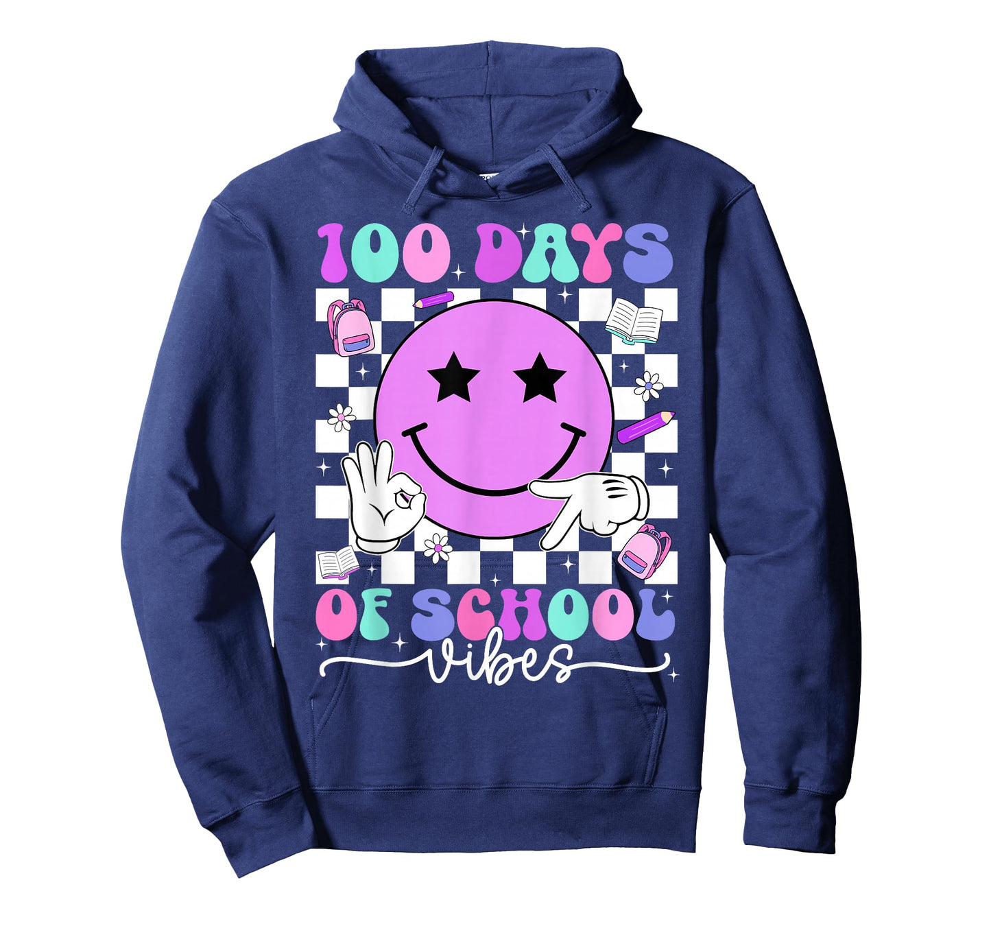 100th Day of School Vibes 67 Six Seven Meme Slang Smile Face T-Shirt