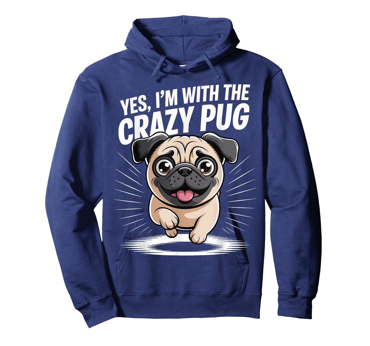 Funny Cute Pet Small Dog Breed Yes I'm with The Crazy Pug T-Shirt