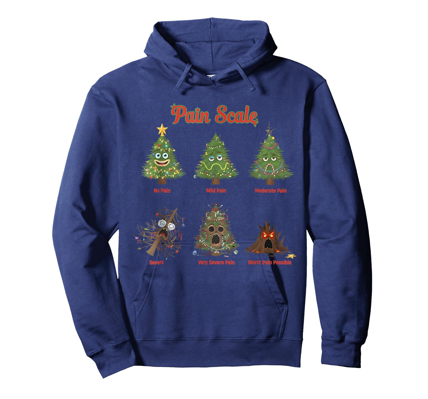 Pain Scale Snowman Nurse Christmas Tree Snow Pajamas Holiday T-Shirt