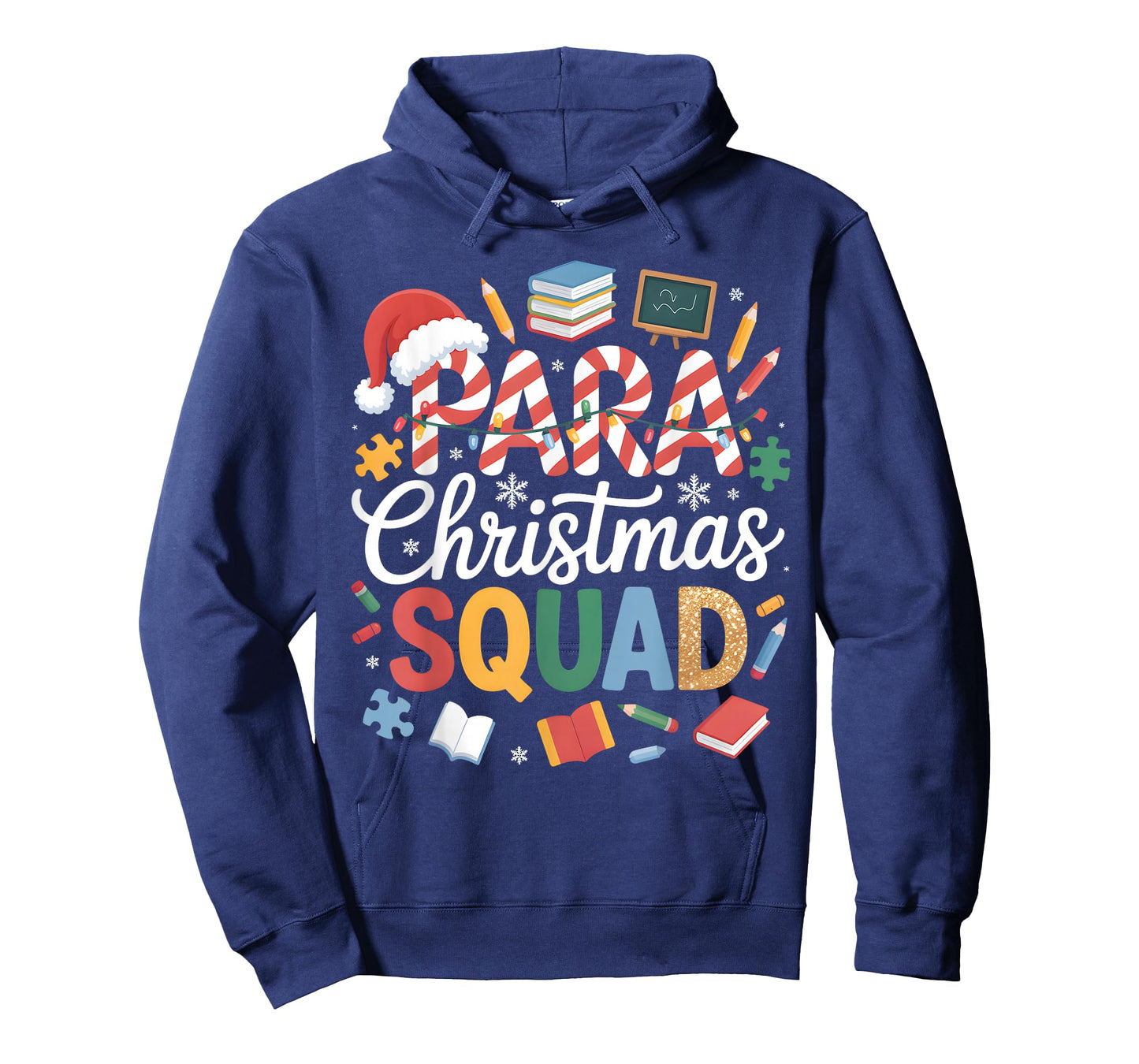 para Christmas Squad Teacher Paraprofessional Holiday T-Shirt