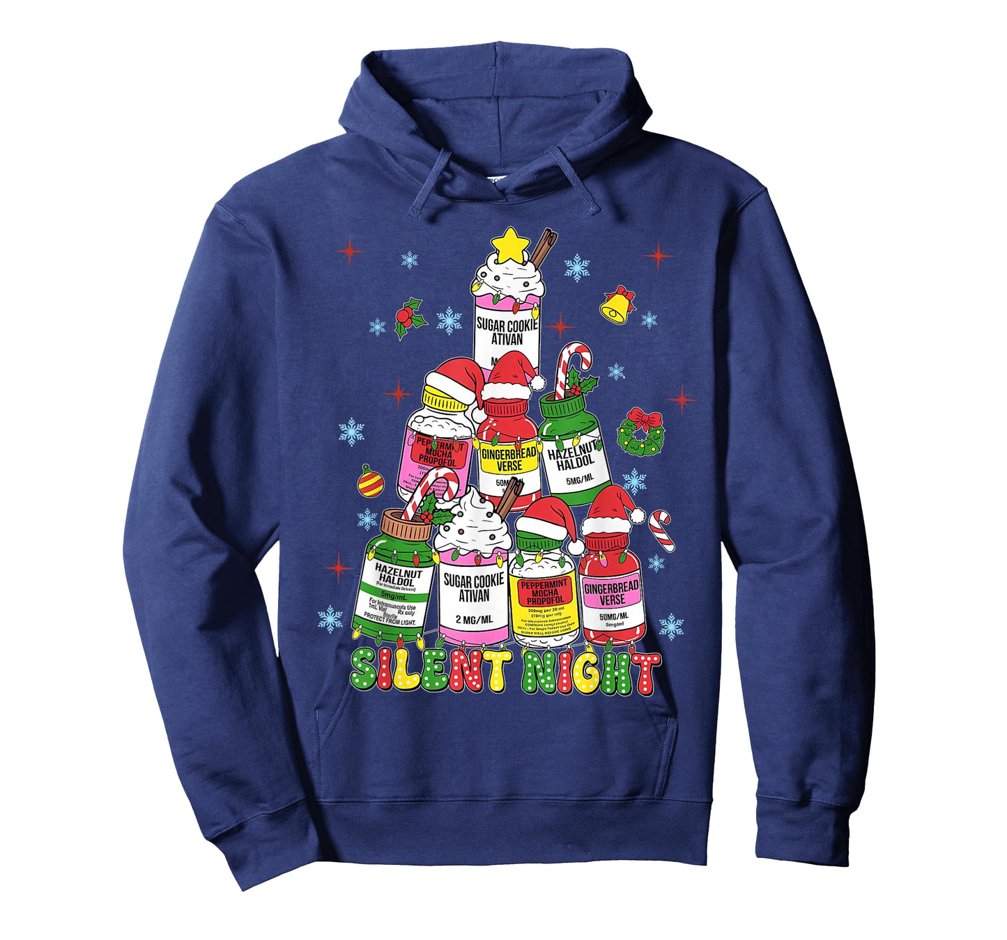 Silent Night ICU Nurse Christmas Funny Merry Christmas T-Shirt