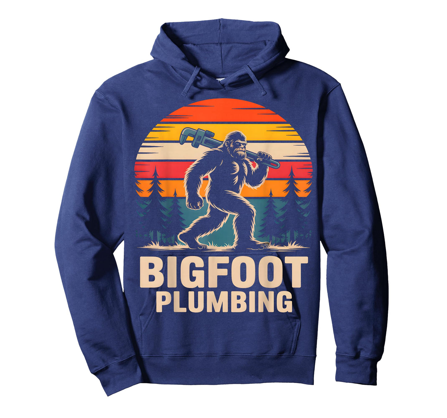 Bigfoot Plumbing Retro Funny Plumber T-Shirt