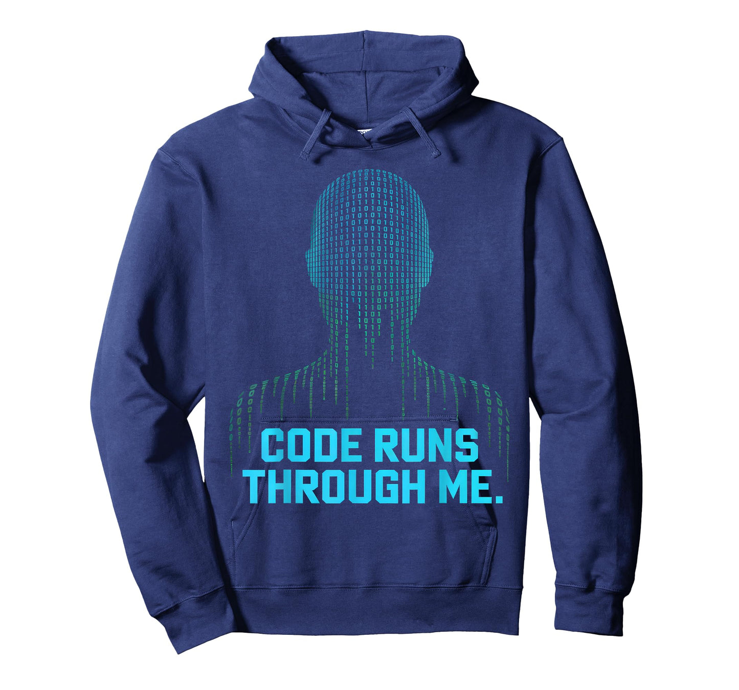 Code Runs Through Me Cool Programmer Binary Code Design T-Shirt