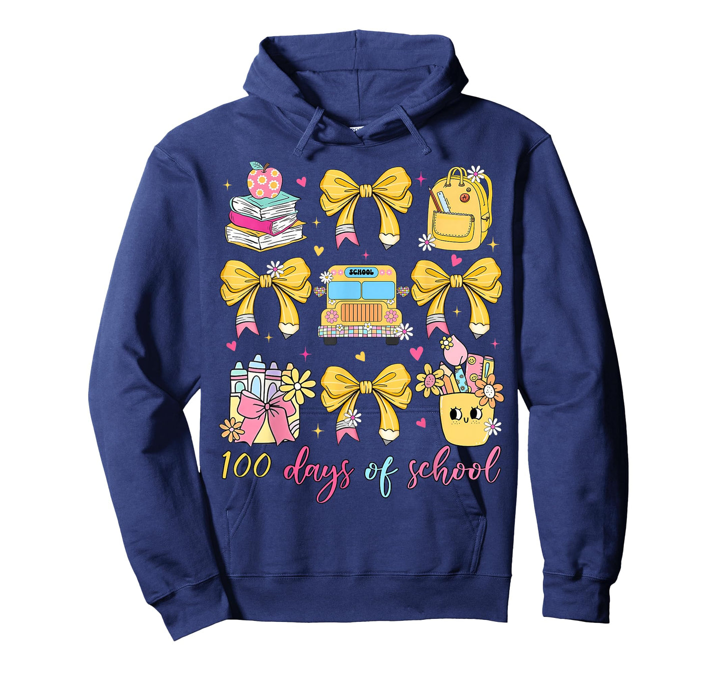 Coquette Bow 100th Day of School 100 Days Teacher Girls T-Shirt